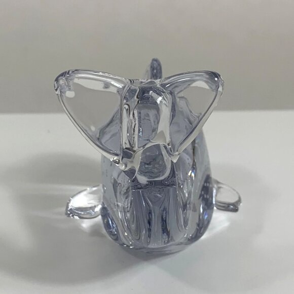 Handcrafted Clear Crystal Dolphin Figurine Controlled Bubble Design Paperweight - Picture 6 of 8